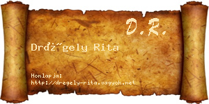 Drégely Rita névjegykártya