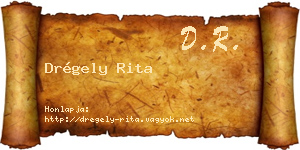 Drégely Rita névjegykártya